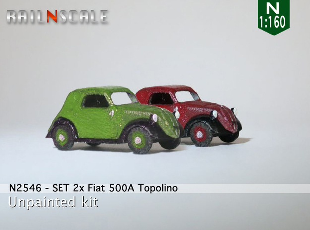 Fiat Topolino SET (N 1:160) in Tan Fine Detail Plastic