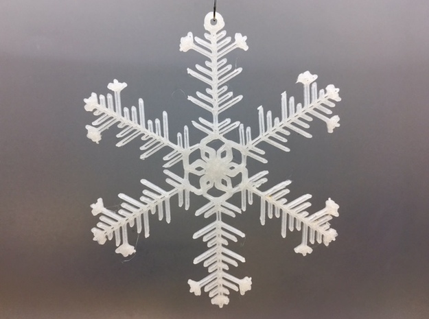 Organic Snowflake Ornament - Iceland in White Natural Versatile Plastic