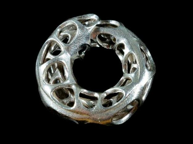 Ouroboros Pendant (S) in Natural Silver