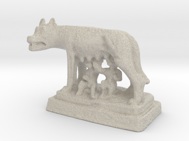 Capitoline Wolf - Romulus and Remus in Natural Sandstone