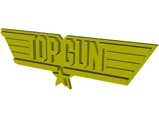 US Navy "TopGun" Fighter Weapons School logo in Tan Fine Detail Plastic
