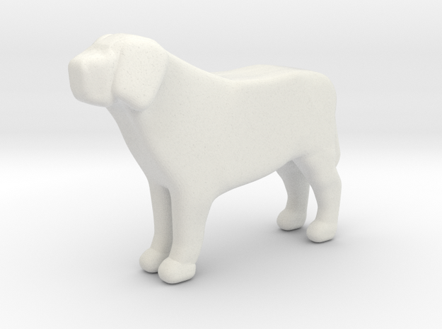 Labrador Retriever Print in White Natural Versatile Plastic: Medium