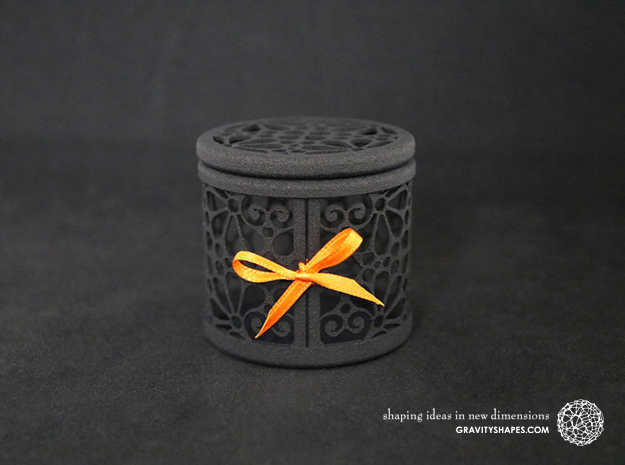 Gift Box No. 116 with Mosaic-3 (filigree, high) in Black Natural Versatile Plastic