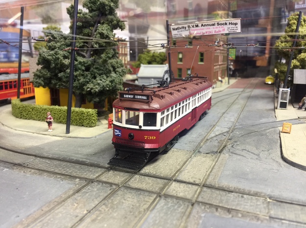 HO Pacific Electric Hollywood or Valley Seven in Tan Fine Detail Plastic