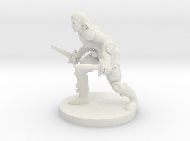 Half Elf Rogue in White Natural Versatile Plastic