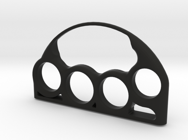 Chic Brass Knuckles with Custom Lettering in Black Natural Versatile Plastic: 7 / 54