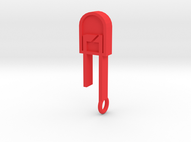 LED Pendant  in Red Processed Versatile Plastic