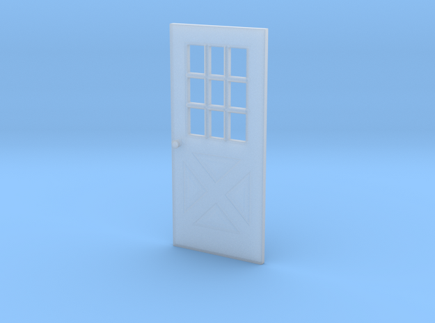 1:64 scale Exterior door with cross pattern in Tan Fine Detail Plastic