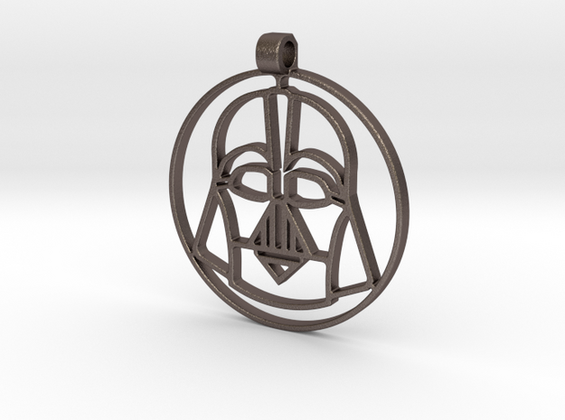 Darth vador pendant in Polished Bronzed Silver Steel: 28mm