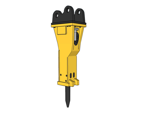 HO - Hydraulic Hammer for 15-20t excavators in Tan Fine Detail Plastic