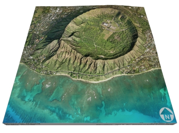 Diamond Head, Hawaii: 6"x6" in Full Color Sandstone