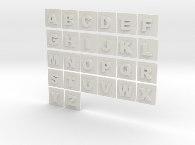 latin alphabet letters puzzle pieces in White Natural Versatile Plastic