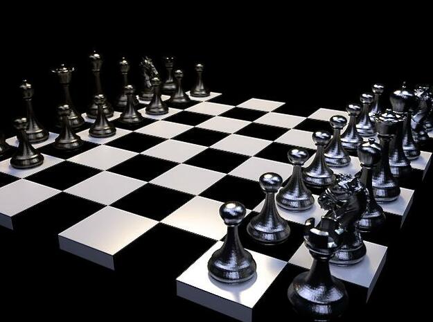 Chess Set Classic in White Natural Versatile Plastic
