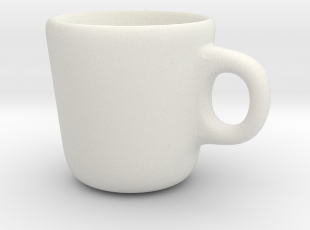 Simple Mug in White Natural Versatile Plastic