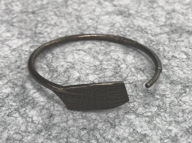 Cleaver Rowing Oar Bracelet XS - XL in Polished Bronze Steel: Extra Small