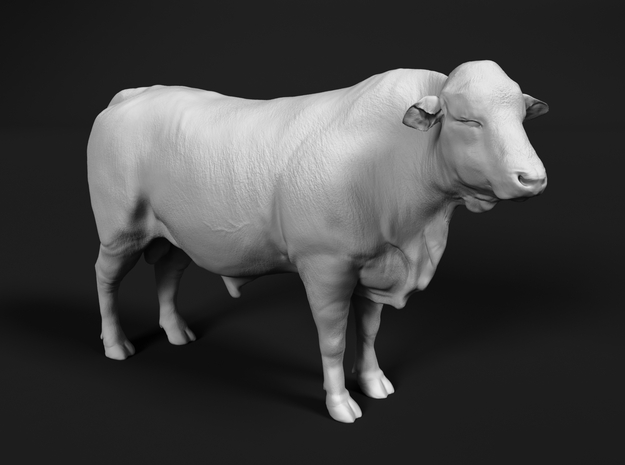 Brangus 1:64 Standing Bull 1 in Tan Fine Detail Plastic