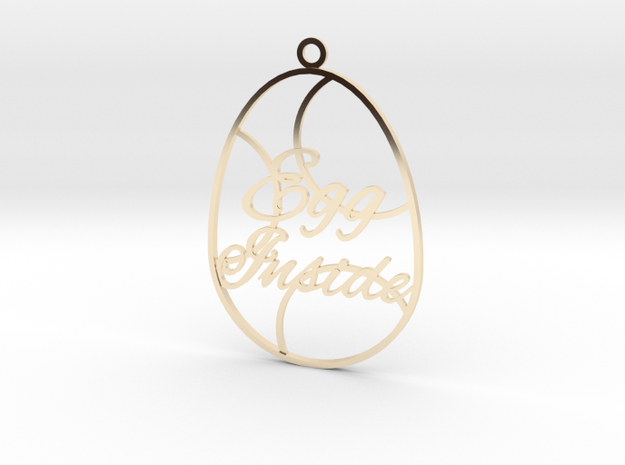Egg Inside (thin version) in 14k Gold Plated Brass