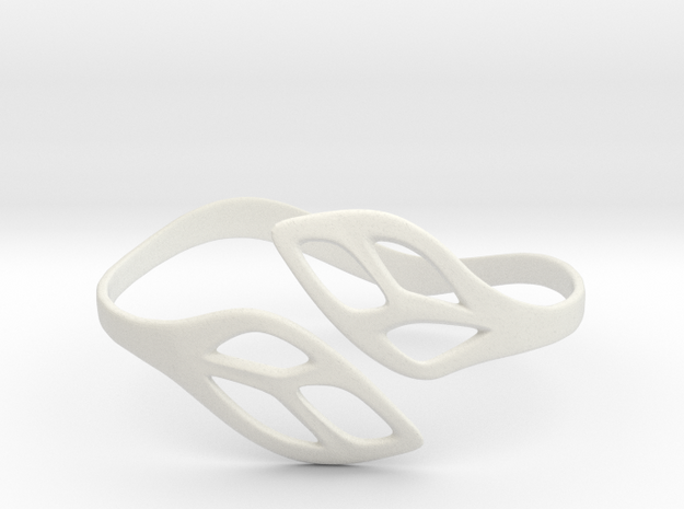 FLOS Bracelet. Smooth Elegance. in White Natural Versatile Plastic: Extra Small