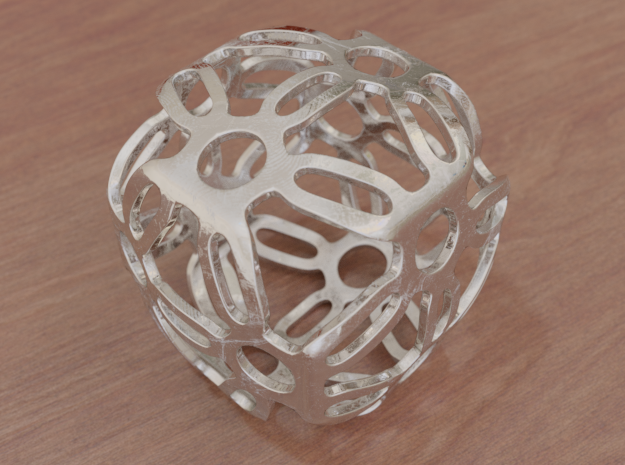 Symmetric Cuboid Structure 1 in White Natural Versatile Plastic