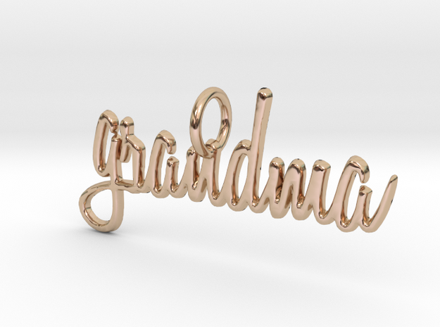 Grandma Pendant in 14k Rose Gold Plated Brass