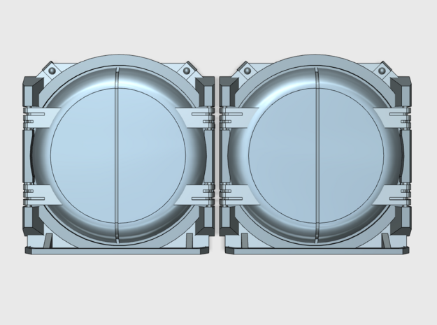 Blank : Mark-1 APC Round Doors in Tan Fine Detail Plastic