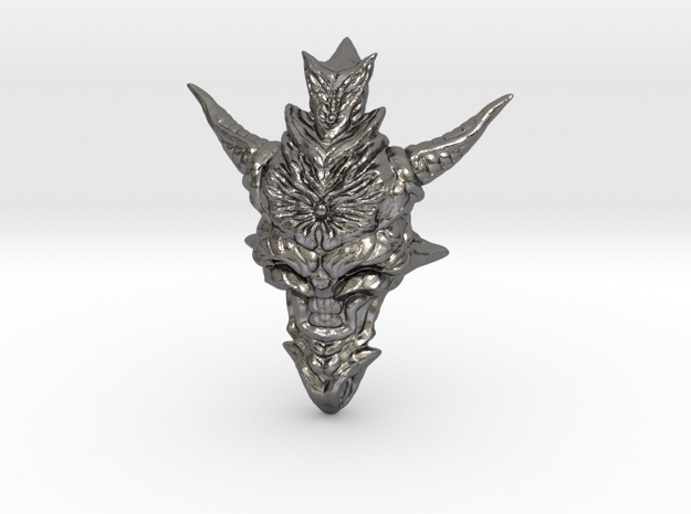 Dragon Head Pendant Top 01 in Polished Nickel Steel