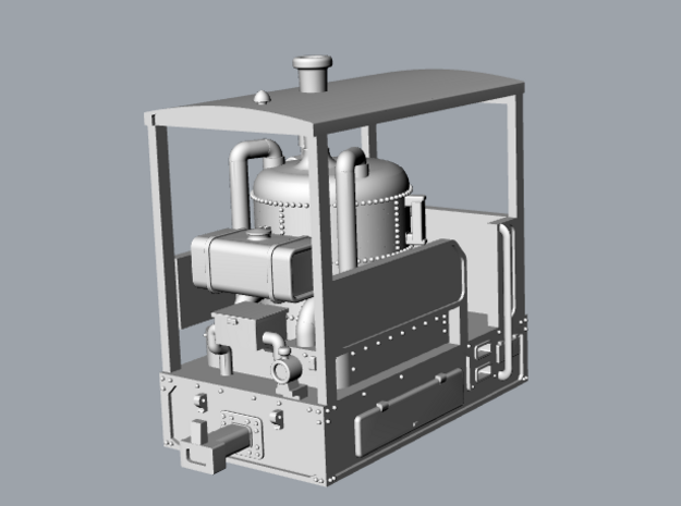 Vertical Boiler steam loco H0e/H0n30 in Clear Ultra Fine Detail Plastic