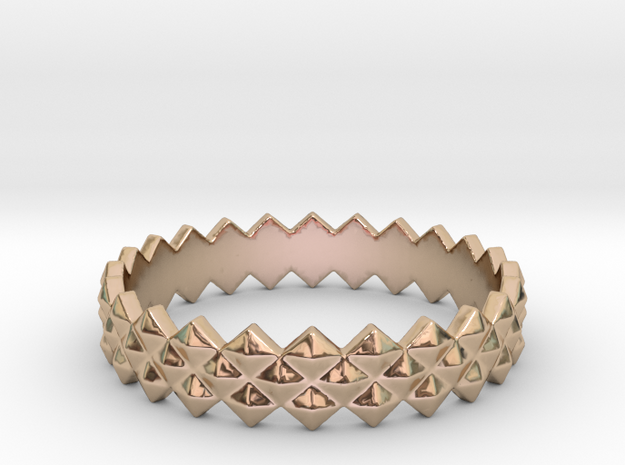 Protrude Ring (Size 4-13)  in 14k Rose Gold Plated Brass: 7 / 54