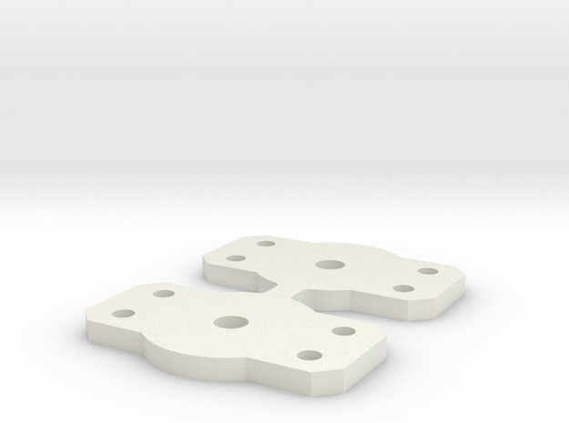Flat Bolster for Walthers 2 axle trucks in White Natural Versatile Plastic: Medium