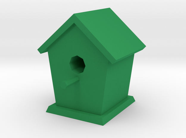 Bird house in Green Processed Versatile Plastic