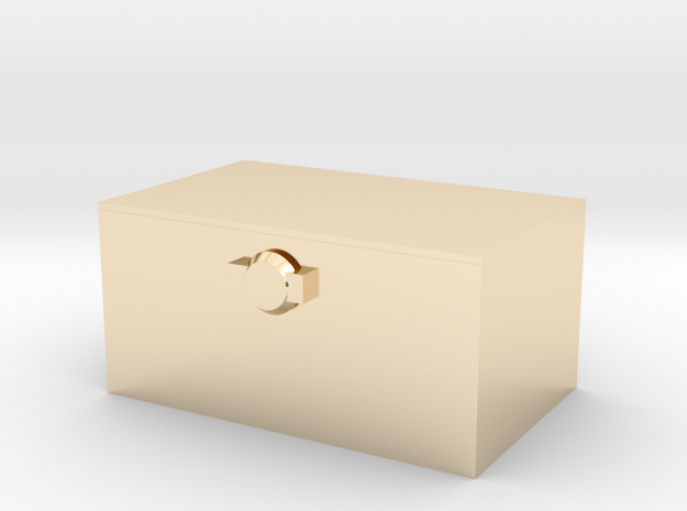 Tissue box in 14k Gold Plated Brass