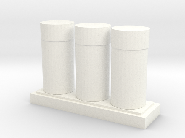 Cosmetic bottle cans in White Processed Versatile Plastic
