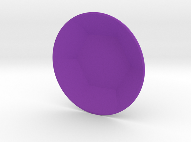Hexagon Gem in Purple Processed Versatile Plastic