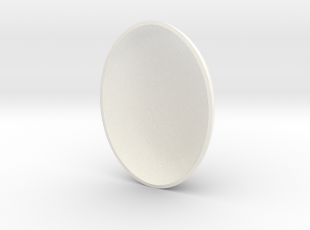 Oval Gem in White Processed Versatile Plastic