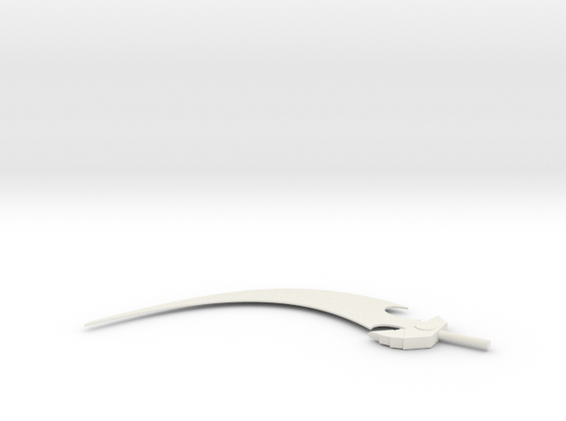 Long Slasher Sword in White Natural Versatile Plastic