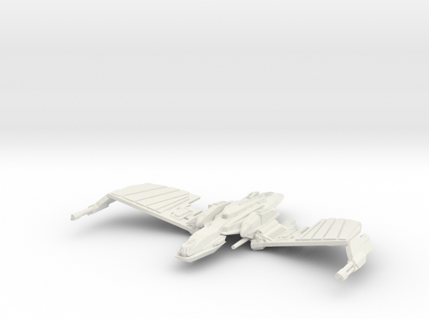 Klingon N''Thak Class  BattleCruiser  wings up in White Natural Versatile Plastic
