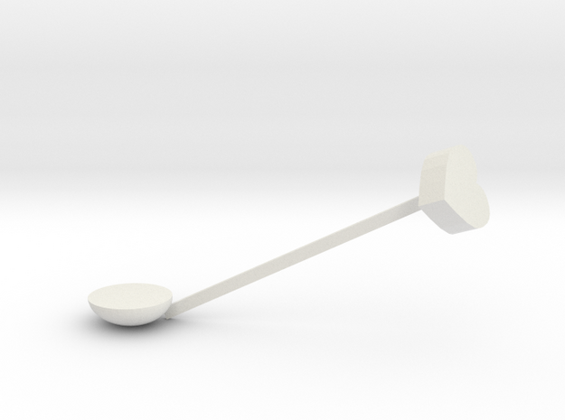 Anti-slip spoon in White Natural Versatile Plastic: Medium