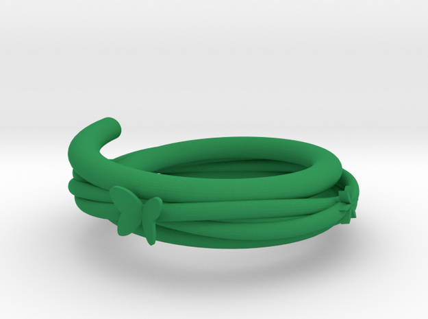 vine bracelet in Green Processed Versatile Plastic: Medium