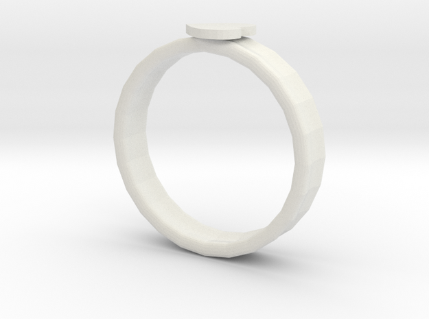 heart shape ring in White Natural Versatile Plastic