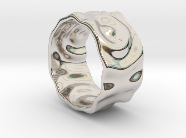 Ringpples Ring 2 in Rhodium Plated Brass