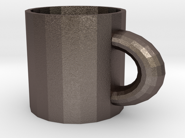 Mug in Polished Bronzed Silver Steel