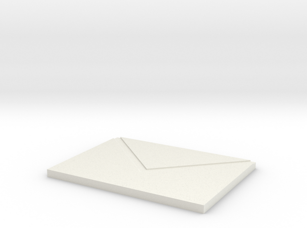 Envelope chopping board in White Natural Versatile Plastic