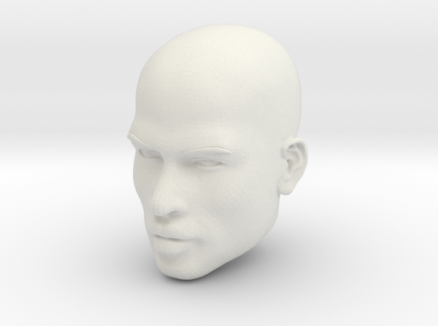 Male head in White Natural Versatile Plastic