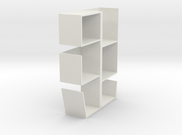 bookshelf in White Natural Versatile Plastic: Small