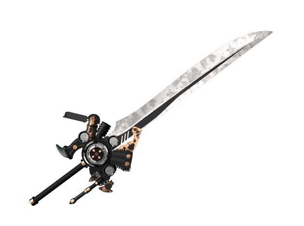 1:12 Miniature Engine Blade - Final Fantasy 15 in Tan Fine Detail Plastic