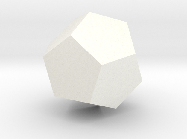 Dodecahedron Planter in White Processed Versatile Plastic