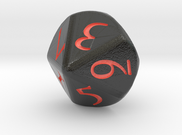 D10 D&D Dice in Glossy Full Color Sandstone