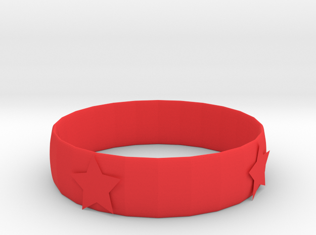 106102226 星星手環 in Red Processed Versatile Plastic: Small