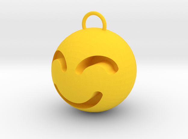 smile in Yellow Processed Versatile Plastic: Small