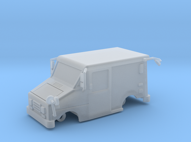 Mail Truck 1-87 HO Scale Filled Windows No Wheels in Tan Fine Detail Plastic